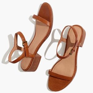 Madewell Norene Sandal in Lizard Embossed Leather